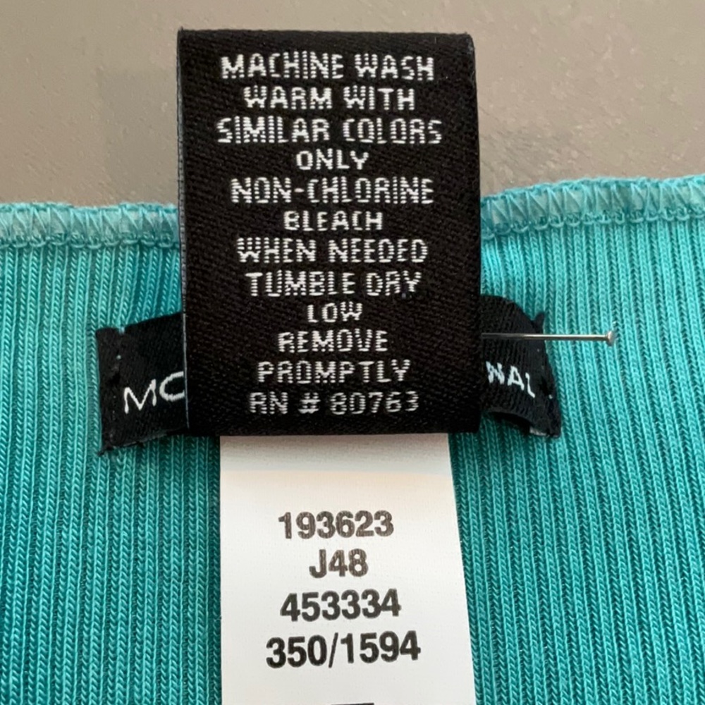 VS Moda International Teal Twist Front Tank Top Women Size L - Picture 6 of 9